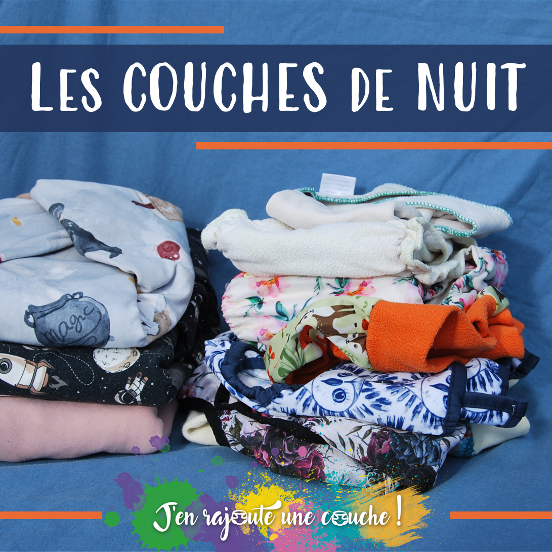 8 Couches lavable + 10 inserts couche + voile neuf + 3 sacs